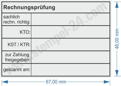 Stempel Rechnungsprüfung Kontierung