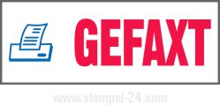 Stempel GEFAXT