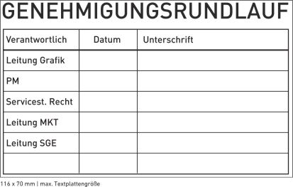 Stempelplatte für den Trodat Professional 5212