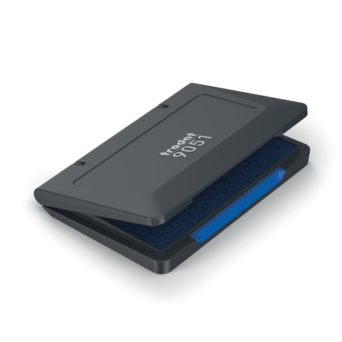 Stempelkissen Blau aus Kunststoff für Handstempel - Größe 90 x 50 mm