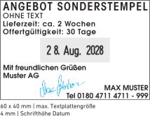 Stempelplatte für den Trodat Printy 4727