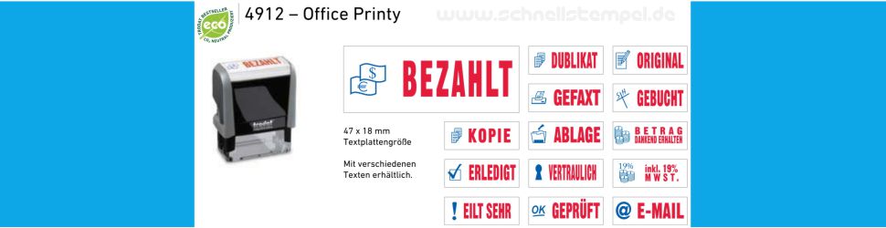 Office Printy fertige Musterstempel mit Symbole