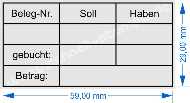 Holzstempel-Gebucht-Belegnummer-Sollkont-Habenkonto