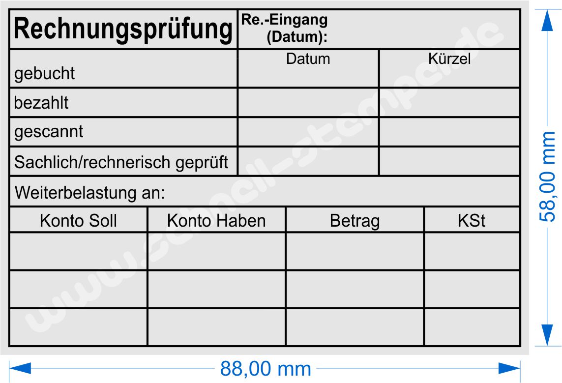 Holzstempel-60x90-Rechnungspruefung-Kostenstelle-Kontierung