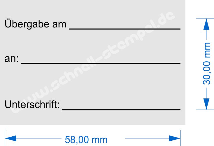 Stempel Übergabe Datum Unterschrift