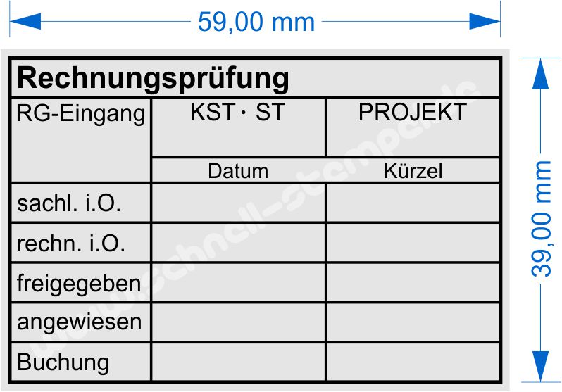 Stempelabdruck Rechnungsprüfung Buchung