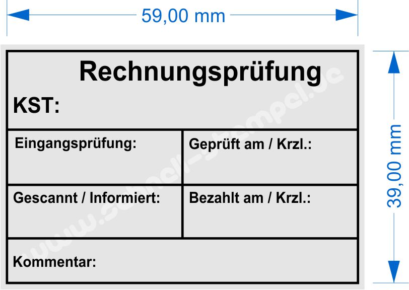 Stempelabdruck Rechnungsprüfung Kostenstelle