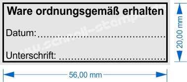 Stempel-Ware-ordnungsgemaess-erhalten