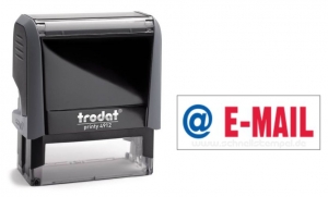 4912 Trodat Office Printy E-MAIL mit roten Schriftzug und blauen Symbol