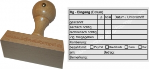 Holzstempel 60x90 Rechnungs-Eingang