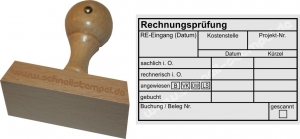 Holzstempel 60x90 Rechnungsprüfung angewiesen Bankart 2