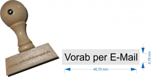 Holzstempel 10 x 50 mm Vorab per E-Mail