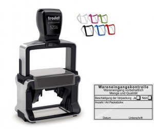 Stempel Wareneingangskontrolle Wareneingang vorbehaltlich Beschädigung der Verpackung • Trodat 5206