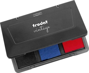 9051 Trodat Vintage V1 Schwarz Blau Rot