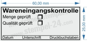Stempel Wareneingangskontrolle Menge geprüft Qualität geprüft - COLOP Printer 50