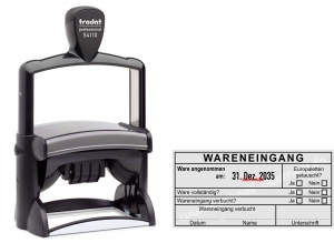 Stempel Wareneingang Ware vollständig verbucht • Trodat Professional 54110 •