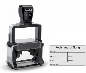 Kontierungsstempel Rechnungsprüfung Menge Preis KST Konto  • Trodat 5206