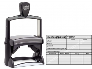 Stempel Rechnungsprüfung Gebucht Kostenstelle Datum Weiterbelastung • Trodat 5211