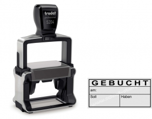 Kontierungsstempel Gebucht am Soll Haben • 5204