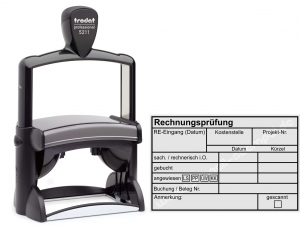 Stempel Rechnungsprüfung Kostenstelle PayPal Überweisung Kreditkarte Buchung Belegnummer • Trodat 5211