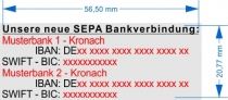 4913 Trodat Printy SEPA Stempel für 2. Bankverbindungen