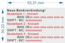 4928 Trodat Printy IBAN SWIFT Neue Bankverbindung Stempel für 3. Bankverbindungen