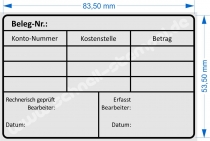 Kontierungsstempel Belegnummer erfasst • 5211