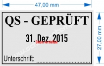 Stempel Qualitätskontrolle Qualitätssicherung Unterschrift • 5440