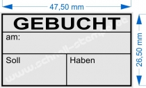 Stempel Gebucht am Soll Haben • 5203