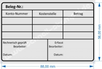 Holzstempel 60x90 Rechnungsstempel Belegnummer erfasst