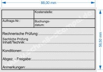 Holzstempel 60x90 Kostenstelle Auftragsnummer