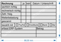 Holzstempel 60x90 Rechnungsstempel Bezahlt PayPal Kreditkarte Bank Bar