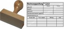 Holzstempel 60x90 Rechnungsprüfung Kostenstelle Datum