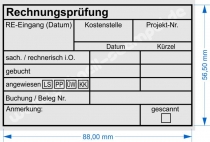 Holzstempel 60x90 Rechnungsprüfung angewiesen Bankart