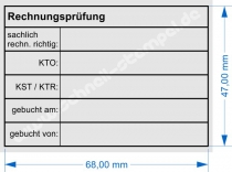 Holzstempel Rechnungsprüfung sachlich rechnerisch richtig -Abdruckgröße 47 x 68 mm