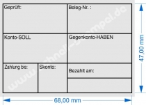 Holzstempel Geprüft Zahlung bis -Abdruckgröße 47 x 68 mm