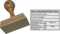 Holzstempel 50x70 Rechnungsprüfung Schlußrechnung