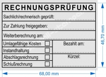 Holzstempel 50x70 Rechnungsprüfung Schlußrechnung