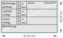 Holzstempel Buchhaltungsstempel Rechnungsprüfung -Abdruckgröße 38 x 67 mm