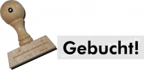 Holzstempel Gebucht -Abdruckgröße 10 x 53,5 mm