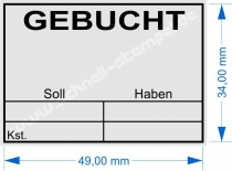 Holzstempel 35x50 Gebucht Soll Haben Kostenstelle