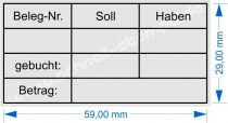 Holzstempel 30x60 Belegnummer Soll Haben gebucht Betrag