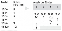 1534 Trodat Classic Ziffernbandstempel 3 mm mit 4 Bänder