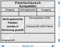 Stempel Europalettentausch Fehlende Paletten in Rechnung gestellt 5211