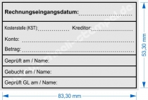 Kontierungsstempel Rechnungseingangsdatum Konto Betrag