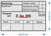 Buchungsstempel Rechnung Zahlung freigegeben • 5480