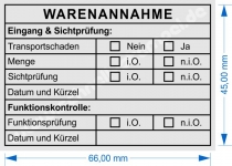 5208 Stempel Warenannahme Funktionskontrolle Sichtprüfung