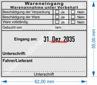 54110 Trodat Professional Stempel Warenannahme unter Vorbehalt Fahrer/Lieferant