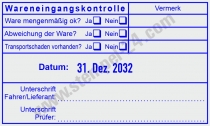Stempel Wareneingangskontrolle Vermerk Menge Transportschaden • Trodat 54110