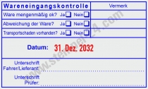 Stempel Wareneingangskontrolle Vermerk Menge Transportschaden • Trodat 54110